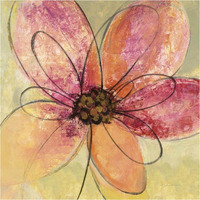 Neon Floral III -Paper Art-38"x38"