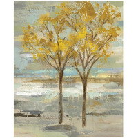 Golden Tree and Fog II -Paper Art-18"x22"