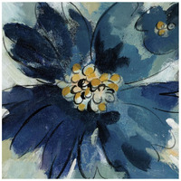 Inky Floral III -Paper Art-20"x20"