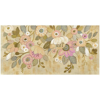 Decorative Pastel Flowers -Paper Art-50"x26"