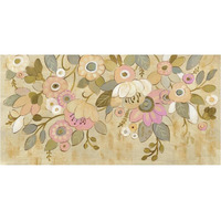 Decorative Pastel Flowers -Paper Art-74"x38"