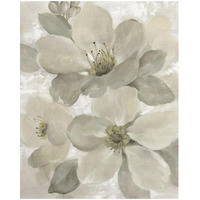 White on White Floral I Crop Neutral -Paper Art-18"x22"