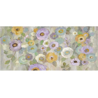 Fog and Flowers I Purple -Paper Art-38"x18.2"