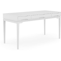 Harper SOLID HARDWOOD Mid-Century Modern 60 inch Wide Desk in White