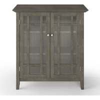 Bedford SOLID WOOD 39 inch Wide Transitional Medium Storage Cabinet in Farmhouse Grey