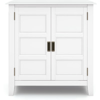 Burlington SOLID WOOD 30 inch Wide Transitional Low Storage Cabinet in White