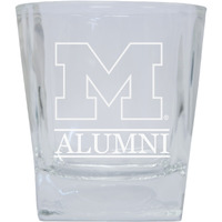 Michigan Wolverines 8 oz Etched Alumni Glass Tumbler