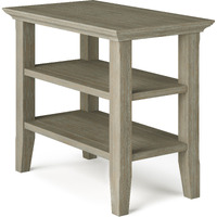 Acadian SOLID WOOD Narrow Side Table in Distressed Grey