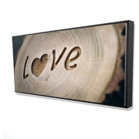 Love Tree Rings - Framed Print on canvas by Begin Edition