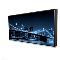 New York City Night View - Framed Print on canvas by Begin Edition