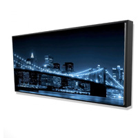 New York City Night View - Framed Print on canvas by Begin Edition