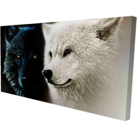 Ying & Yang Wolves - Print on canvas by Begin Edition