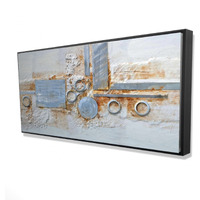Abstract Shape With Metal Looking Finish - Framed Print on canvas by Begin Edition