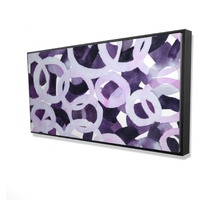 Abstract Purple Circles - Framed Print on canvas by Begin Edition