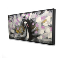 Beautiful Spotted Peacock - Framed Print on canvas by Begin Edition