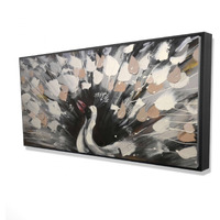 Spotted Abstract Peacock - Framed Print on canvas by Begin Edition