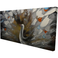 Abstract Color Spotted Peacock - Print on canvas by Begin Edition