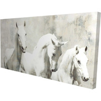 Three White Horses Running - Print on canvas by Begin Edition