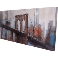 BROWN AND BLUE BROOKLYN BRIDGE - Print on canvas by Begin Edition