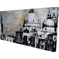 ABSTRACT CITY WITH TYPOGRAPHY - Print on canvas by Begin Edition