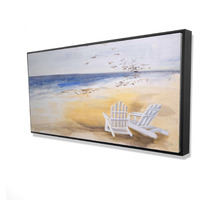 DAY AT THE BEACH - Framed Print on canvas by Begin Edition