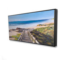 WALK TO THE SEASIDE - Framed Print on canvas by Begin Edition