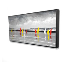 SAILING ON THE LAKE - Framed Print on canvas by Begin Edition
