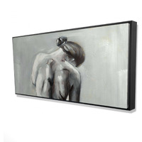 NUDE WOMAN FROM BEHIND - Framed Print on canvas by Begin Edition