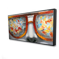COLORFUL SUNGLASSES - Framed Print on canvas by Begin Edition