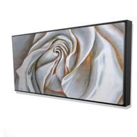 WHITE ROSE DELICATE - Framed Print on canvas by Begin Edition