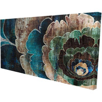 BLUE FLOWER MONTAGE - Print on canvas by Begin Edition