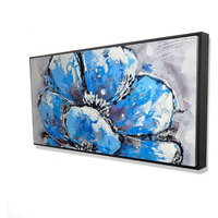 ABSTRACT BLUE PETALS - Framed Print on canvas by Begin Edition