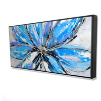 BLUE FLOWER - Framed Print on canvas by Begin Edition