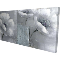 PEACEFUL BLACK & WHITE FLOWERS - Print on canvas by Begin Edition