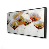 COLOR DOTTED FLOWERS - Framed Print on canvas by Begin Edition