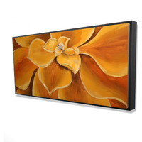 ORANGE FLOWER CLOSEUP - Framed Print on canvas by Begin Edition