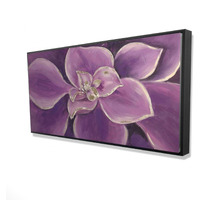 PURPLE FLOWER CLOSEUP - Framed Print on canvas by Begin Edition