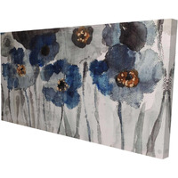 BLUE BLURRY FLOWERS - Print on canvas by Begin Edition