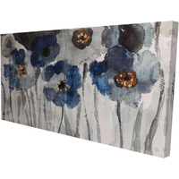 BLUE BLURRY FLOWERS - Print on canvas by Begin Edition