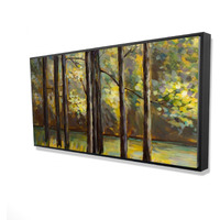 TREES IN THE MIDDLE OF THE LAKE - Framed Print on canvas by Begin Edition