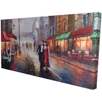 DRESSED UP COUPLE ON THE STREET - Print on canvas by Begin Edition