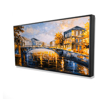 BRIDGE BY A SUNNY DAY - Framed Print on canvas by Begin Edition