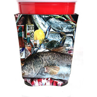 Fish and Beers from New Orleans  Red Solo Cup Beverage Insulator Hugger