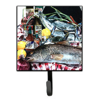 "Caroline's Treasures 1001SH4 Fish and Beers From New Orleans Leash Holder or Key Hook, Small, Multicolor"