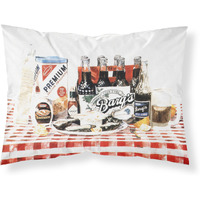 "Caroline's Treasures 1004PILLOWCASE Bar's Oysters Moisture Wicking Fabric Standard Pillowcase, Large, Multicolor"