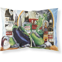 "Caroline's Treasures 1007PILLOWCASE Eggplant And New Orleans Beers Moisture Wicking Fabric Standard Pillowcase, Large, Multicolor"