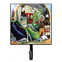 "Caroline's Treasures 1007SH4 Eggplant and New Orleans Beers Leash Holder or Key Hook, Small, Multicolor"