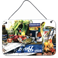 "Caroline's Treasures Crab in The Middle Indoor Aluminum Metal Wall or Door Hanging Prints, 8 x 12"", Multicolor"