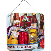 "Caroline's Treasures Vernon's and New Orleans Beers Aluminum Metal Wall or Door Hanging Prints, 6 x 6"", Multicolor"