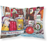 "Caroline's Treasures 1010PILLOWCASE Vernon's And New Orleans Beers Moisture Wicking Fabric Standard Pillowcase, Large, Multicolor"
